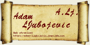 Adam LJubojević vizit kartica